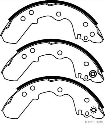 Stabdžių trinkelių komplektas HERTH+BUSS JAKOPARTS J3509005