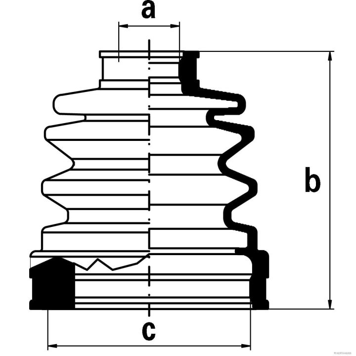 Gofruotoji membrana, kardaninis velenas HERTH+BUSS JAKOPARTS J2883002