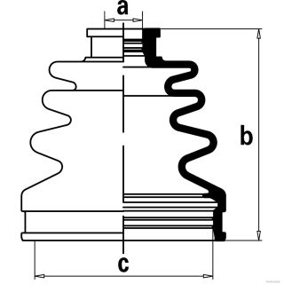 Gofruotoji membrana, kardaninis velenas HERTH+BUSS JAKOPARTS J2883015