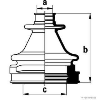 Gofruotoji membrana, kardaninis velenas HERTH+BUSS JAKOPARTS J2883017