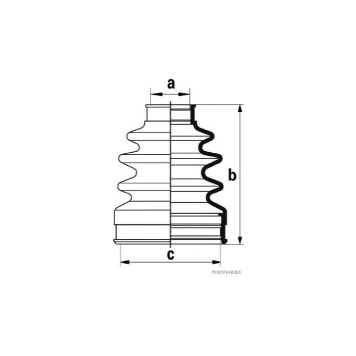 Gofruotoji membrana, kardaninis velenas HERTH+BUSS JAKOPARTS J2883018