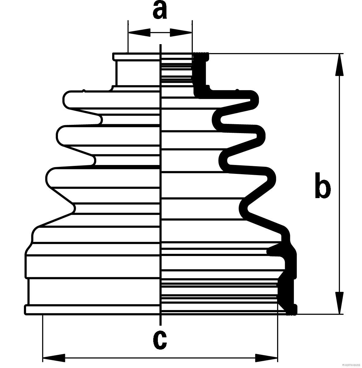 Gofruotoji membrana, kardaninis velenas HERTH+BUSS JAKOPARTS J2884014