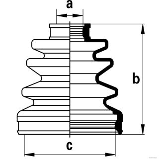 Gofruotoji membrana, kardaninis velenas HERTH+BUSS JAKOPARTS J2884017