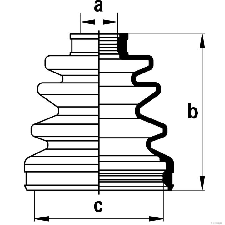 Gofruotoji membrana, kardaninis velenas HERTH+BUSS JAKOPARTS J2884017