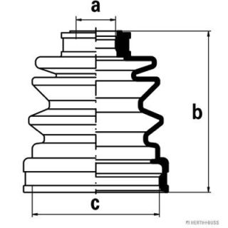 Gofruotoji membrana, kardaninis velenas HERTH+BUSS JAKOPARTS J2885001