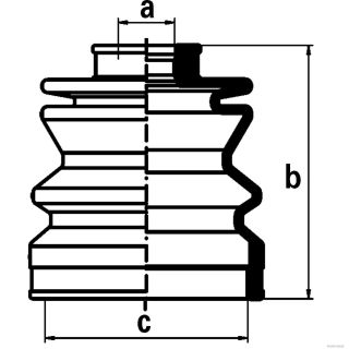Gofruotoji membrana, kardaninis velenas HERTH+BUSS JAKOPARTS J2888000