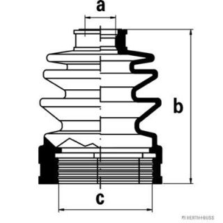 Gofruotoji membrana, kardaninis velenas HERTH+BUSS JAKOPARTS J2888010