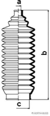 Gofruotoji membrana, vairavimas HERTH+BUSS JAKOPARTS J4105002