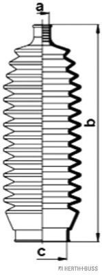 Gofruotoji membrana, vairavimas HERTH+BUSS JAKOPARTS J4105004