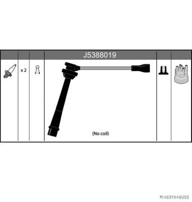 Uždegimo laido komplektas HERTH+BUSS JAKOPARTS J5388019