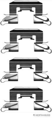 Priedų komplektas, diskinių stabdžių trinkelės HERTH+BUSS JAKOPARTS J3666005