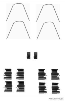 Priedų komplektas, diskinių stabdžių trinkelės HERTH+BUSS JAKOPARTS J3668006