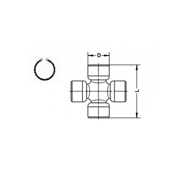 Lankstas, kardaninis velenas LÖBRO U 780
