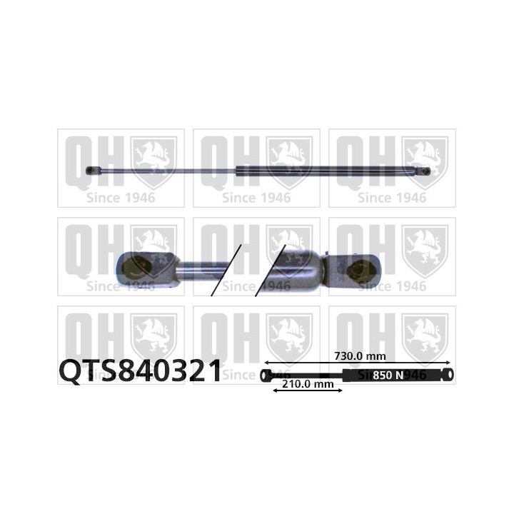 Dujinė spyruoklė, bagažinė QUINTON HAZELL QTS840321