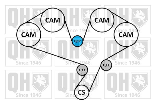 Paskirstymo diržo komplektas QUINTON HAZELL QBK932