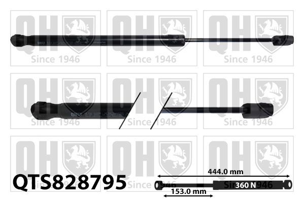 Dujinė spyruoklė, gaubtas QUINTON HAZELL QTS828795