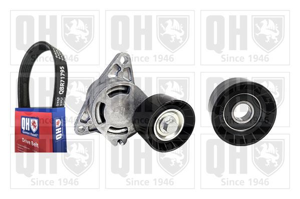 V formos rumbuotas diržas, komplektas QUINTON HAZELL QDK189