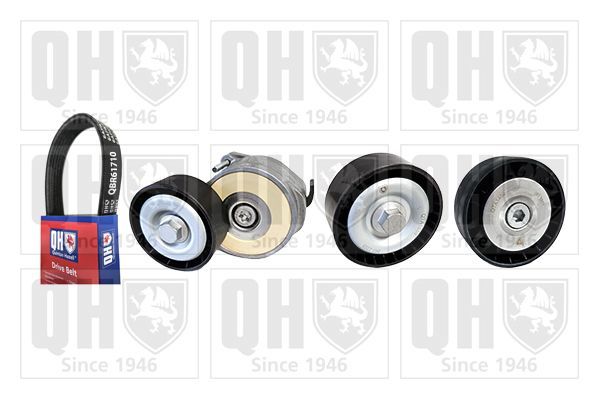 V formos rumbuotas diržas, komplektas QUINTON HAZELL QDK203