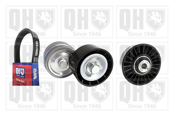 V formos rumbuotas diržas, komplektas QUINTON HAZELL QDK212