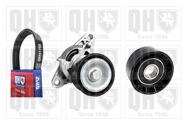 V formos rumbuotas diržas, komplektas QUINTON HAZELL QDK214