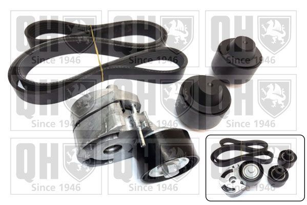 V formos rumbuotas diržas, komplektas QUINTON HAZELL QDK54