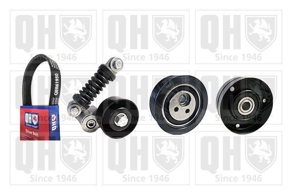 V formos rumbuotas diržas, komplektas QUINTON HAZELL QDK66