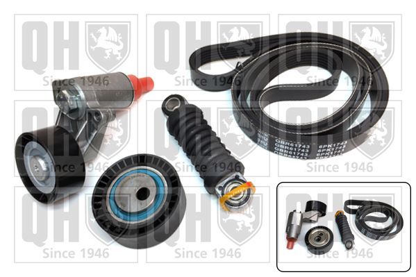 V formos rumbuotas diržas, komplektas QUINTON HAZELL QDK77