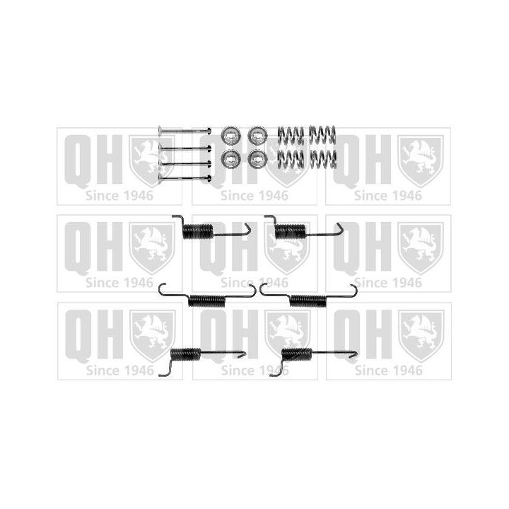 Priedų komplektas, stabdžių trinkelės QUINTON HAZELL BFK458