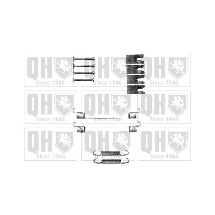 Priedų komplektas, stabdžių trinkelės QUINTON HAZELL BFK462