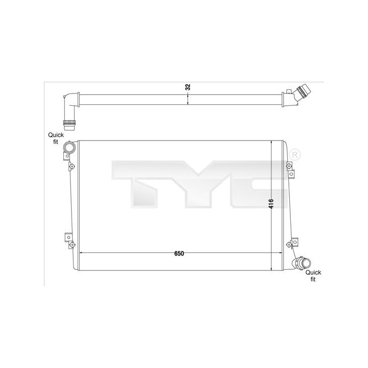 Radiatorius, variklio aušinimas TYC 737-0063-R