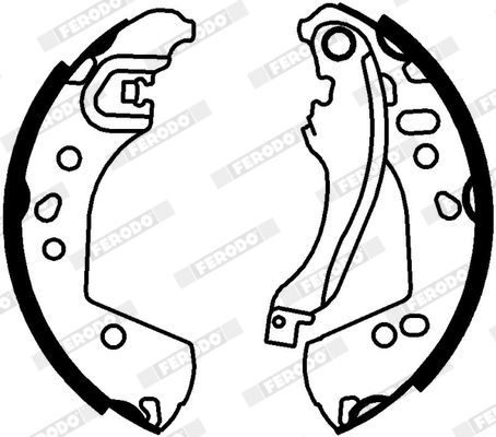 Stabdžių trinkelių komplektas FERODO FSB4336