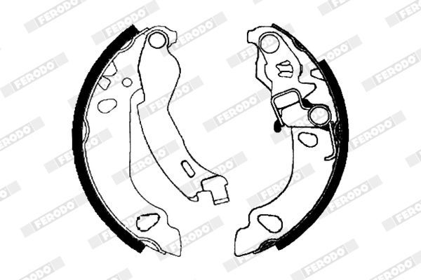Stabdžių trinkelių komplektas FERODO FSB655