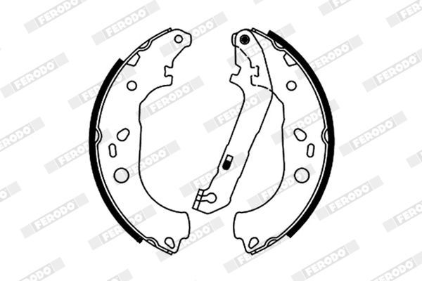 Stabdžių trinkelių komplektas FERODO FSB687