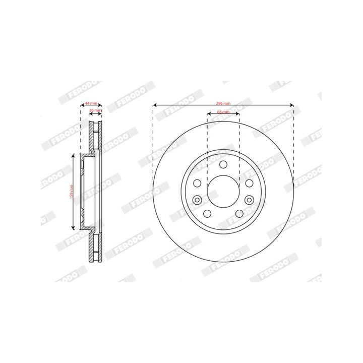 Stabdžių diskas FERODO DDF2952C