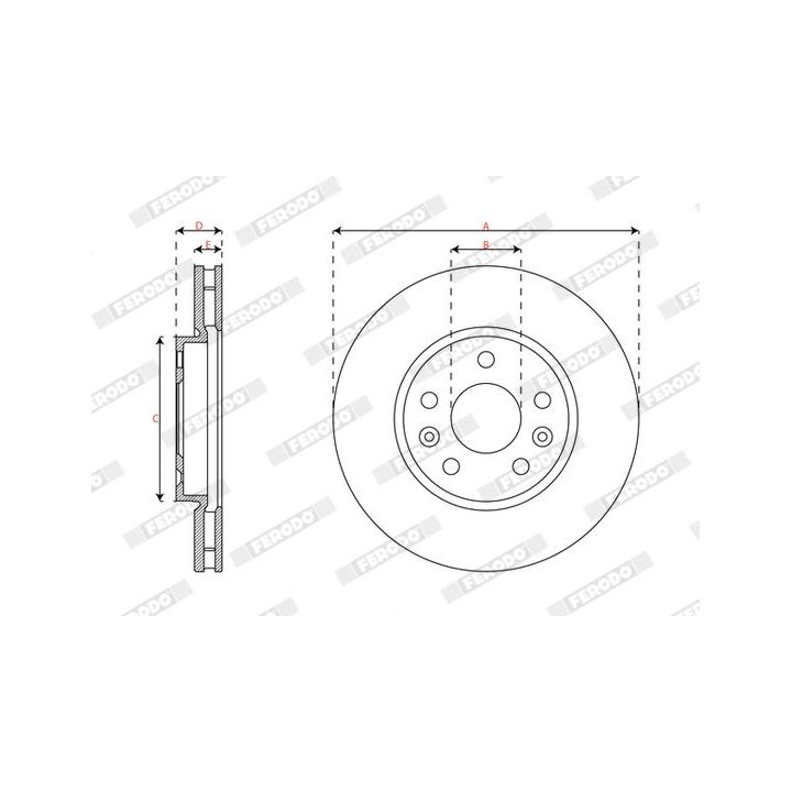 Stabdžių diskas FERODO DDF2952C