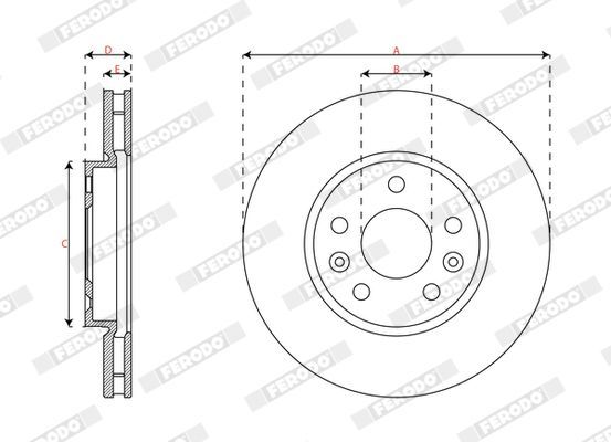 Stabdžių diskas FERODO DDF2952C