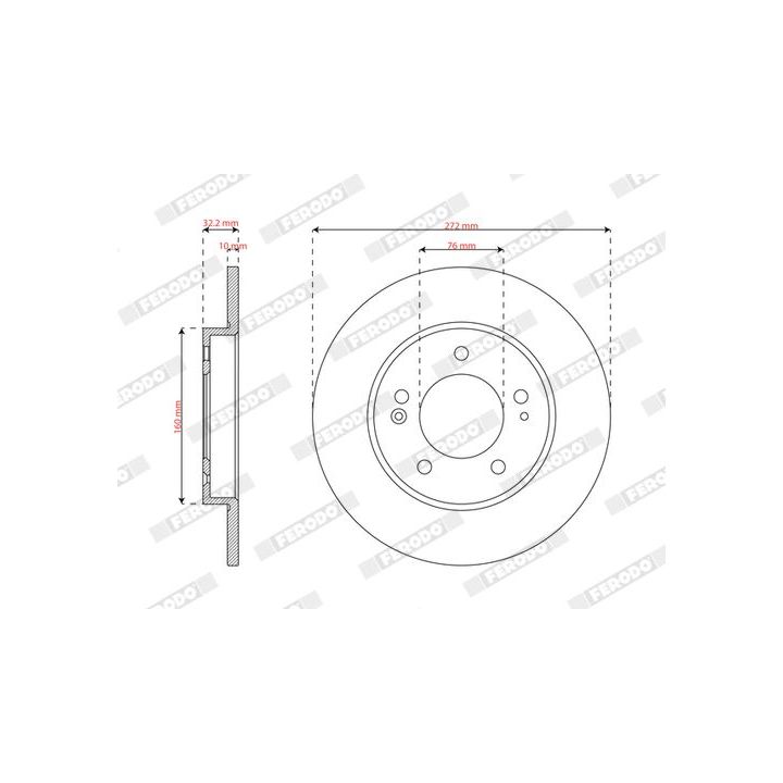 Stabdžių diskas FERODO DDF2983C