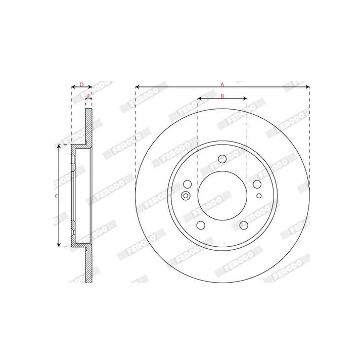 Stabdžių diskas FERODO DDF2983C