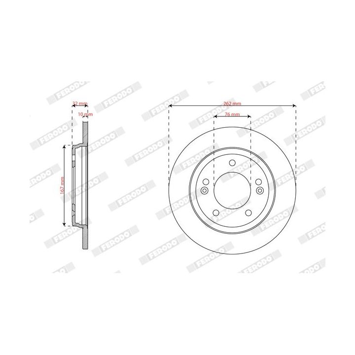 Stabdžių diskas FERODO DDF3037C