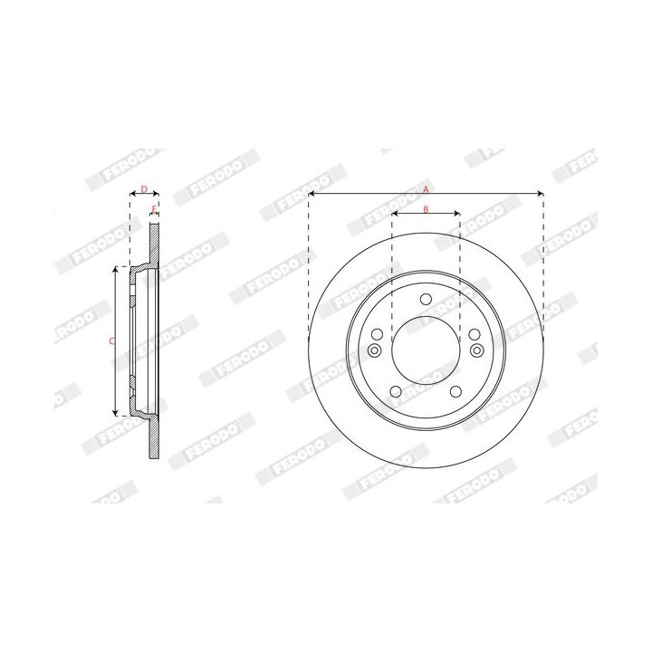 Stabdžių diskas FERODO DDF3037C