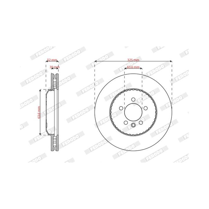 Stabdžių diskas FERODO DDF3078VC-1