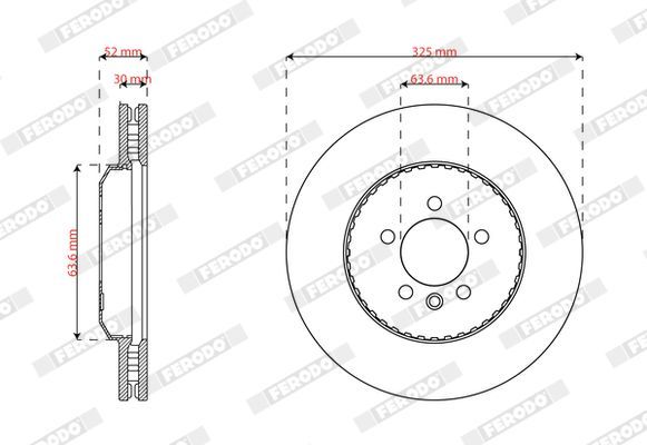 Stabdžių diskas FERODO DDF3078VC-1