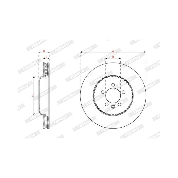 Stabdžių diskas FERODO DDF3078VC-1