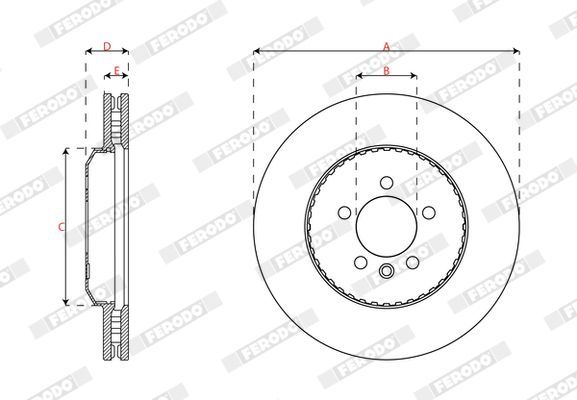Stabdžių diskas FERODO DDF3078VC-1