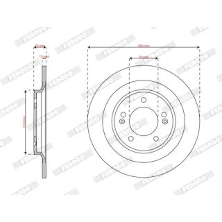 Stabdžių diskas FERODO DDF3168C