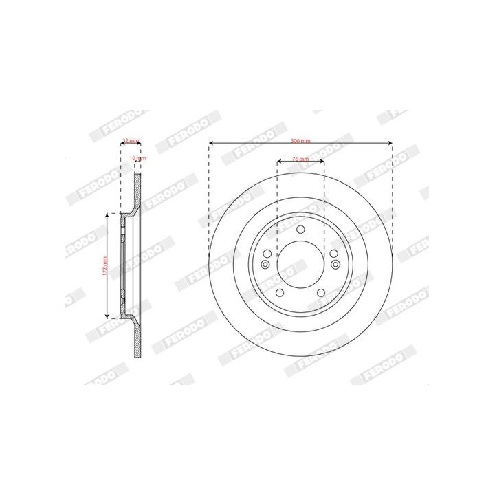 Stabdžių diskas FERODO DDF3168C