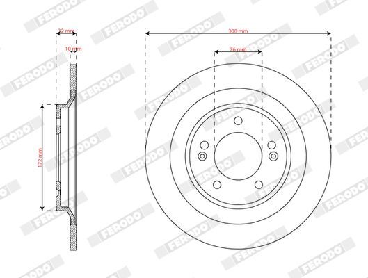 Stabdžių diskas FERODO DDF3168C