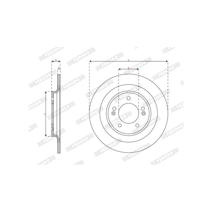 Stabdžių diskas FERODO DDF3168C