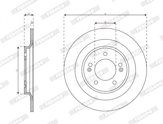 Stabdžių diskas FERODO DDF3168C