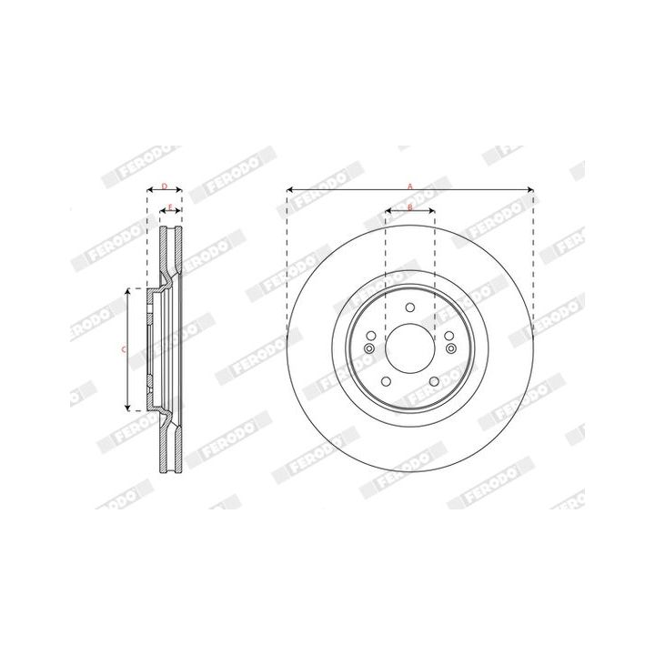 Stabdžių diskas FERODO DDF3171C-1